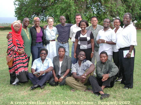 A cross-section of the Tutafika Team - Pangani, 2002